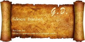 Gáncs Dániel névjegykártya